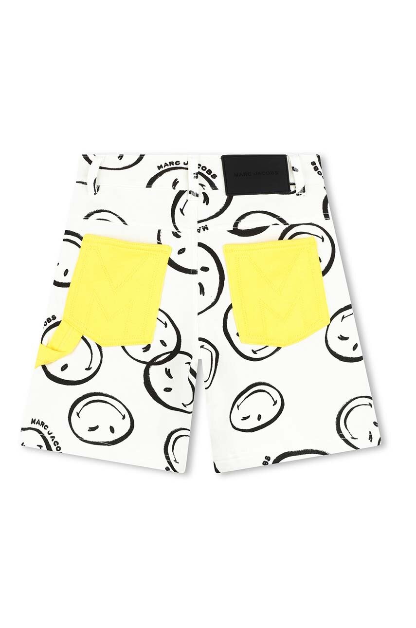 Детские хлопковые шорты Marc Jacobs цвет бежевый