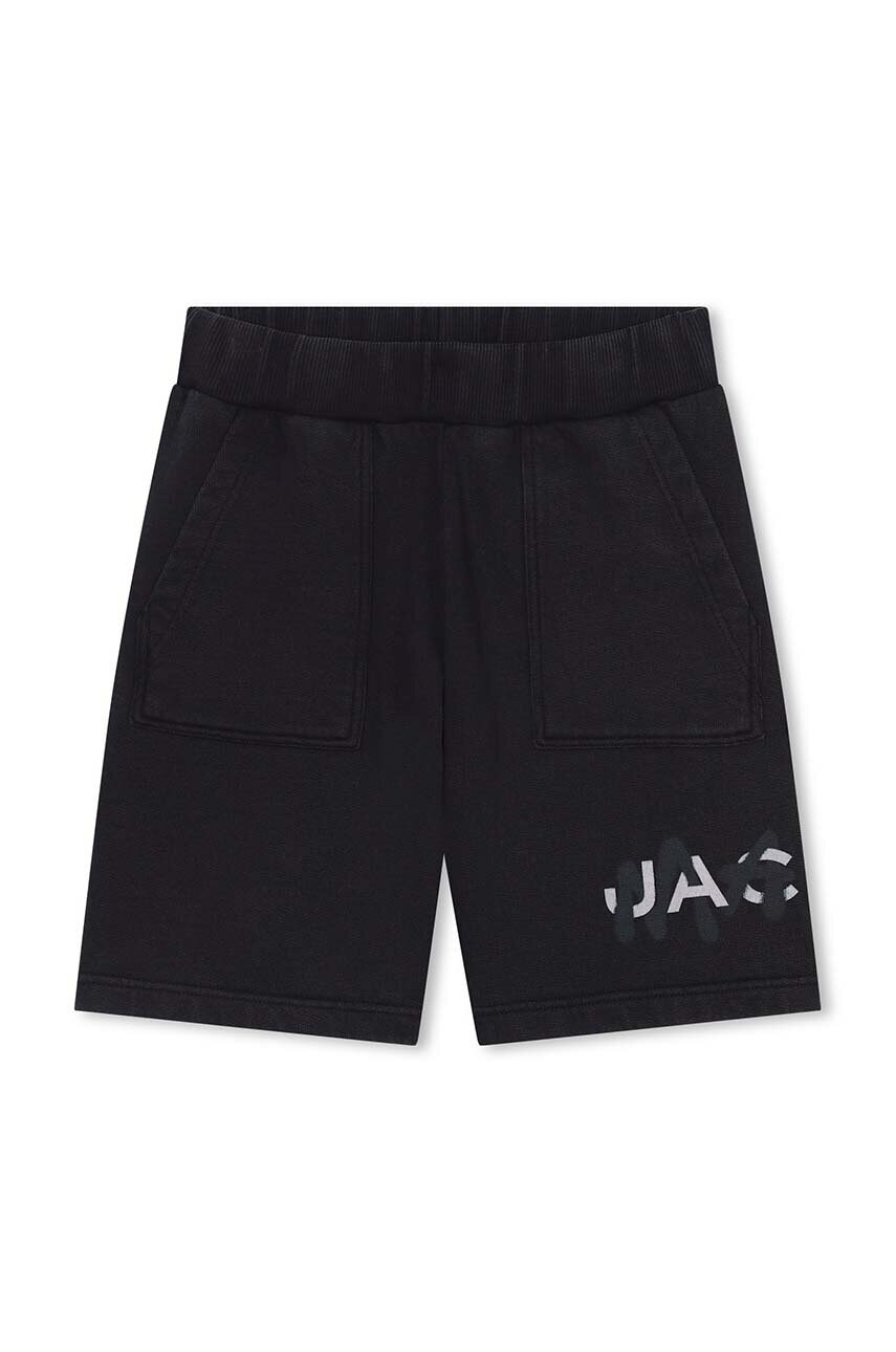 

Детски памучен къс панталон Marc Jacobs в черно, Черен
