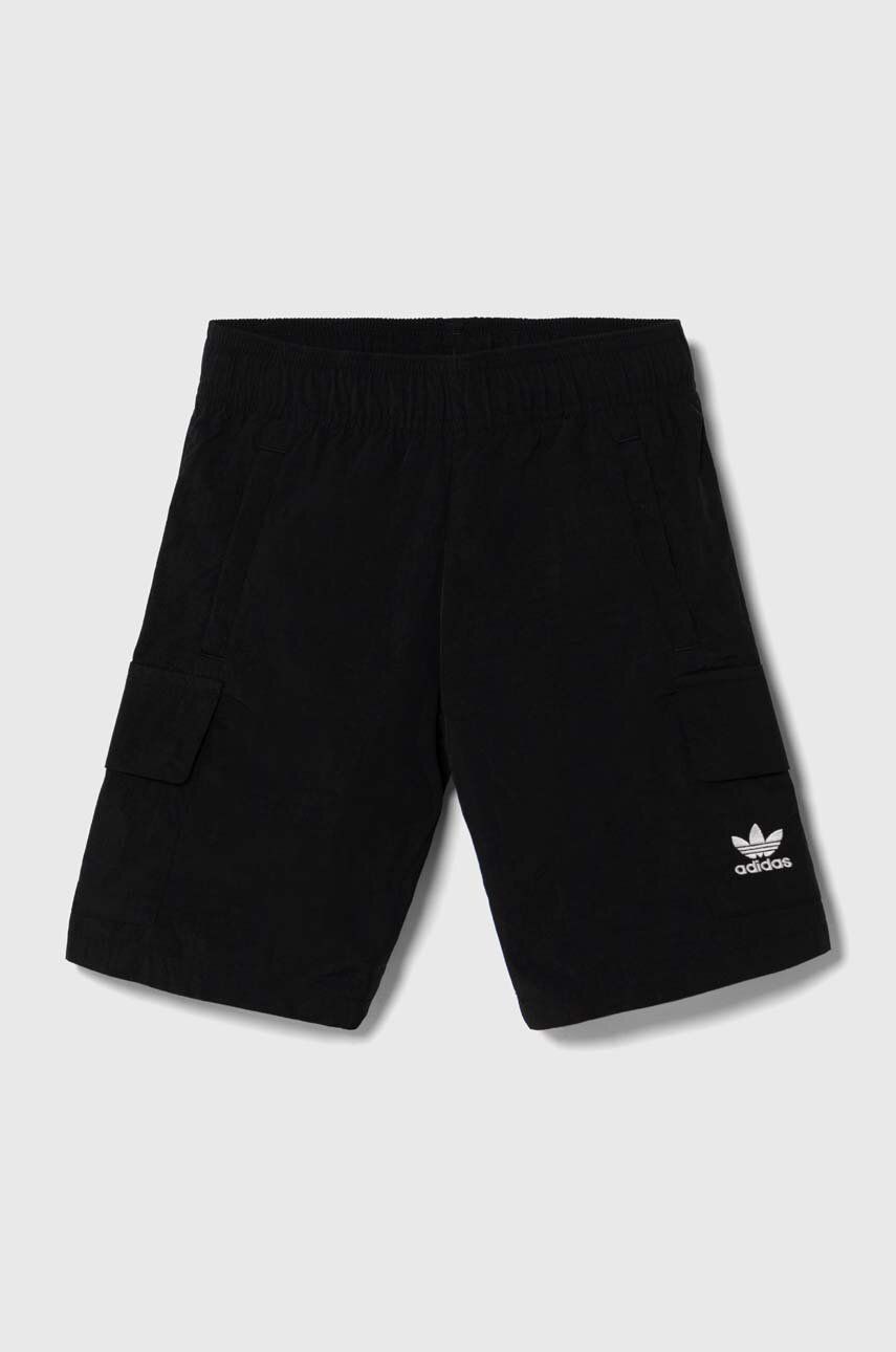 adidas Originals pantaloni scurti copii culoarea negru, talie reglabila