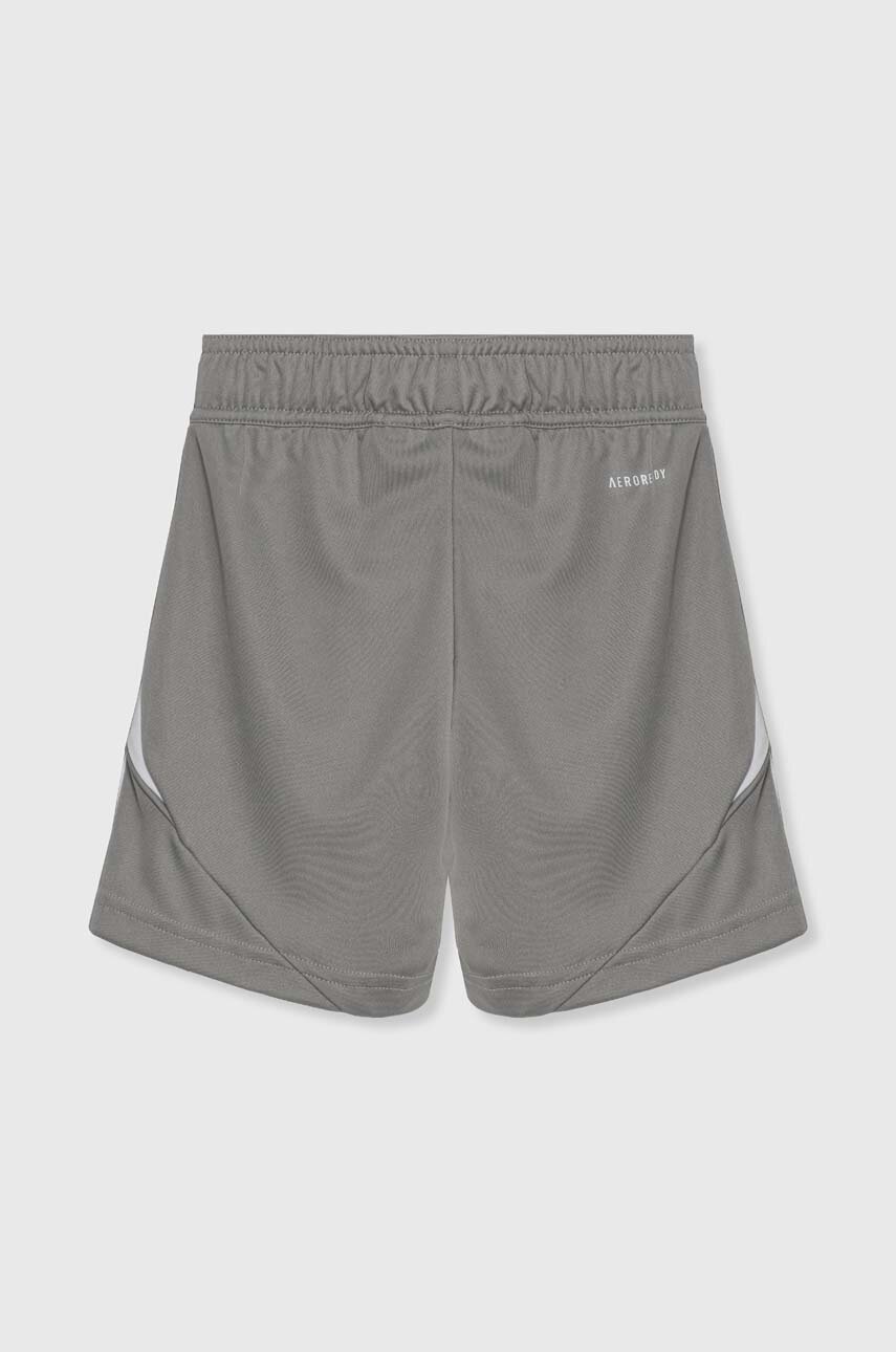 Детские шорты adidas Performance TIRO24 SHO Y цвет серый регулируемая талия Детские шорты adidas Performance TIRO24 SHO Y цвет серый регулируемая талия