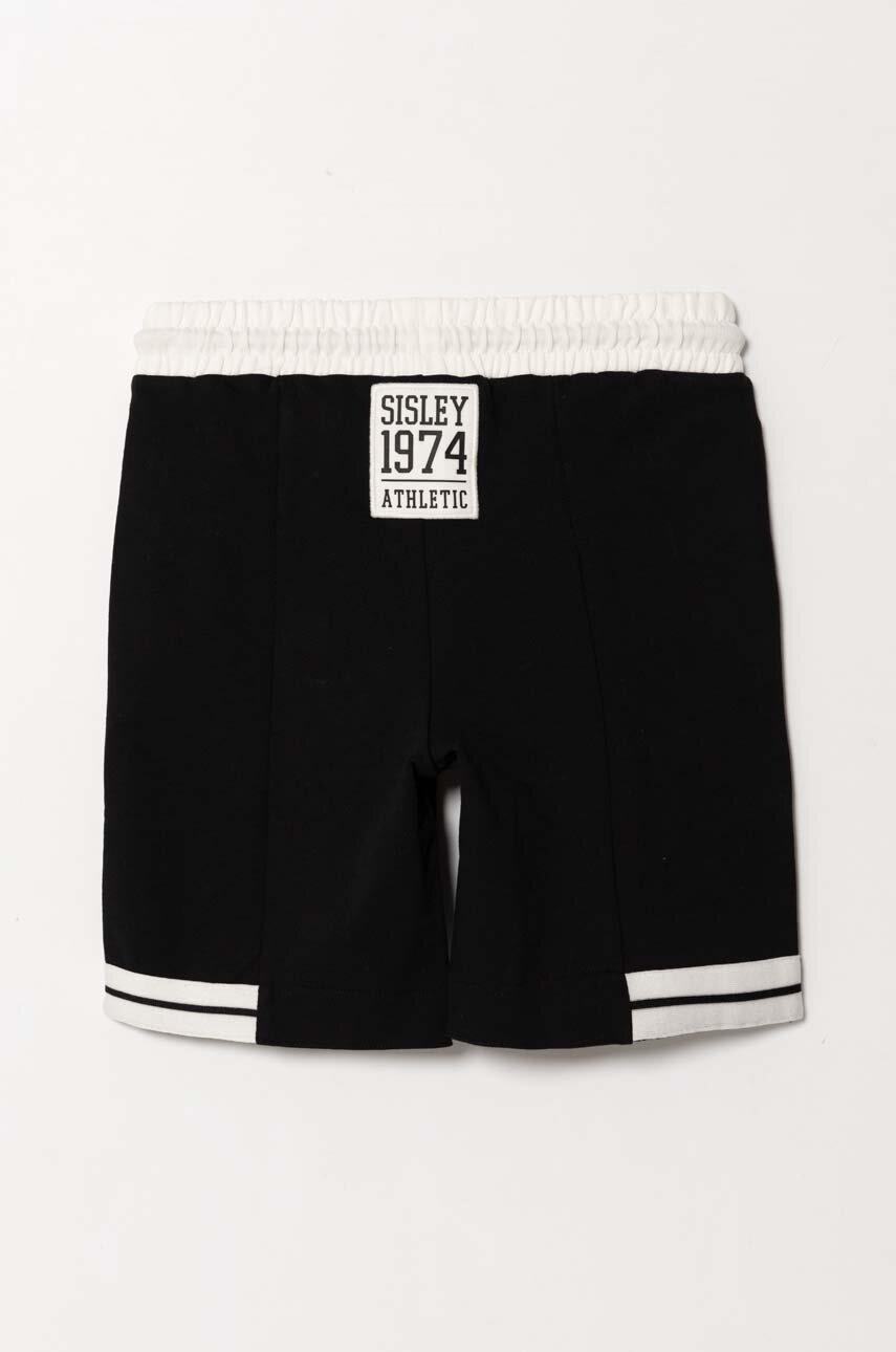 Детские хлопковые шорты Sisley цвет чёрный регулируемая талия в Ровном Детские хлопковые шорты Sisley цвет чёрный регулируемая талия в Ровном