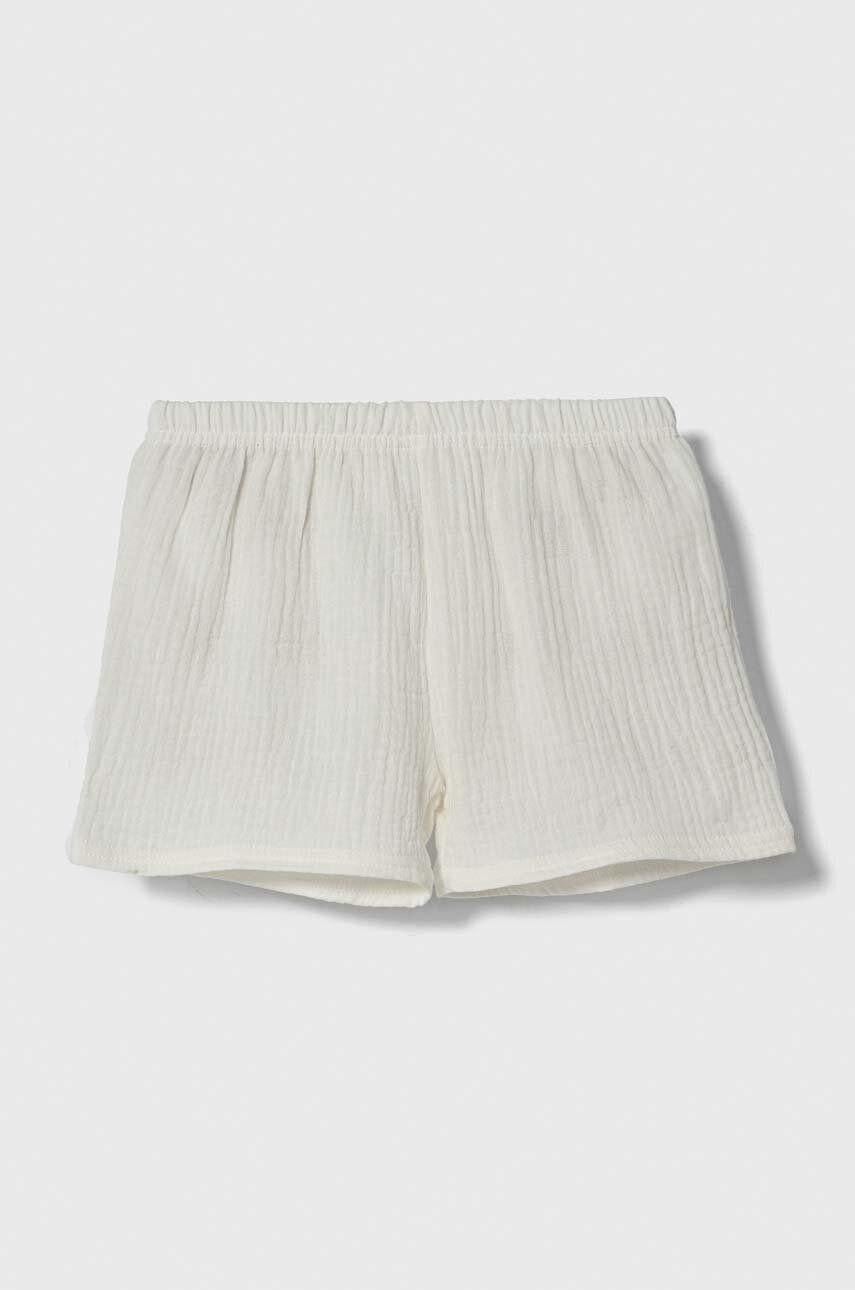 Jamiks pantaloni scurți din bumbac pentru copii culoarea alb