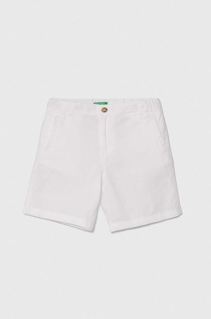 Otroške kratke hlače United Colors of Benetton bela barva