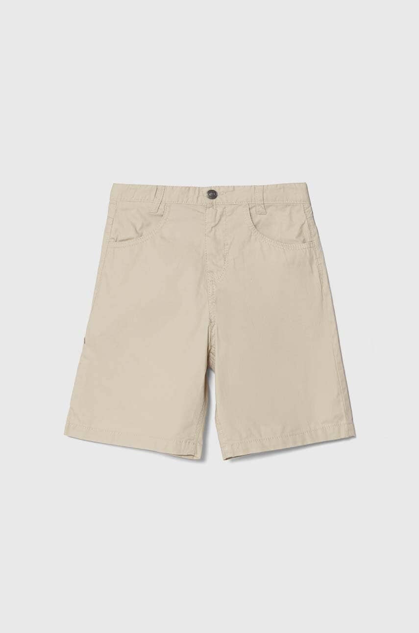 United Colors of Benetton pantaloni scurți din bumbac pentru copii culoarea bej, talie reglabila United Colors of Benetton pantaloni scurți din bumbac pentru copii culoarea bej, talie reglabila