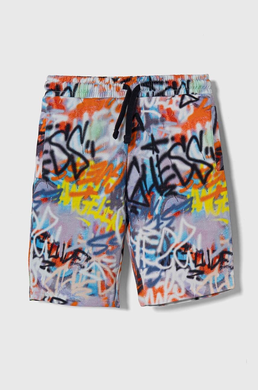 

Детски памучен къс панталон Guess с регулируема талия, Многоцветен