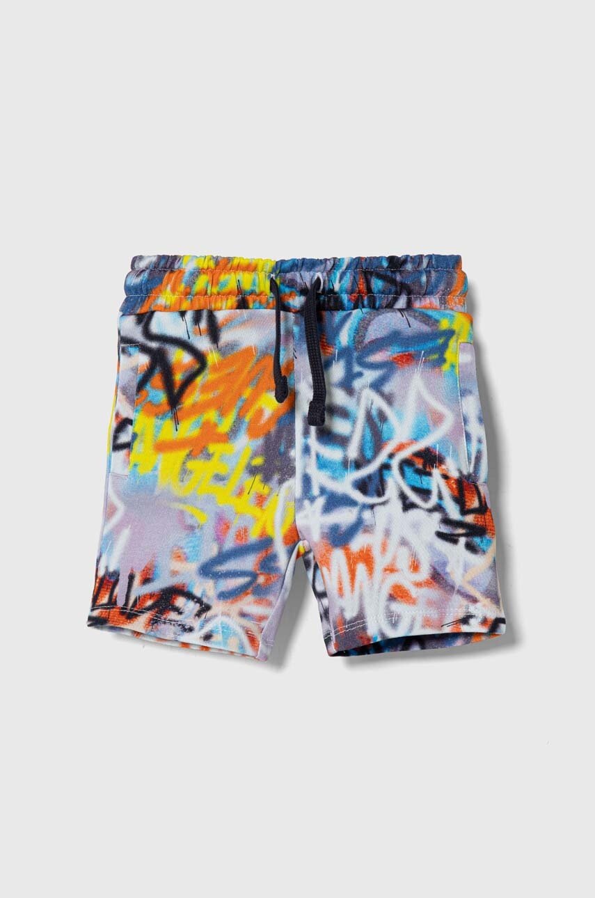 

Детски памучен къс панталон Guess с регулируема талия, Многоцветен