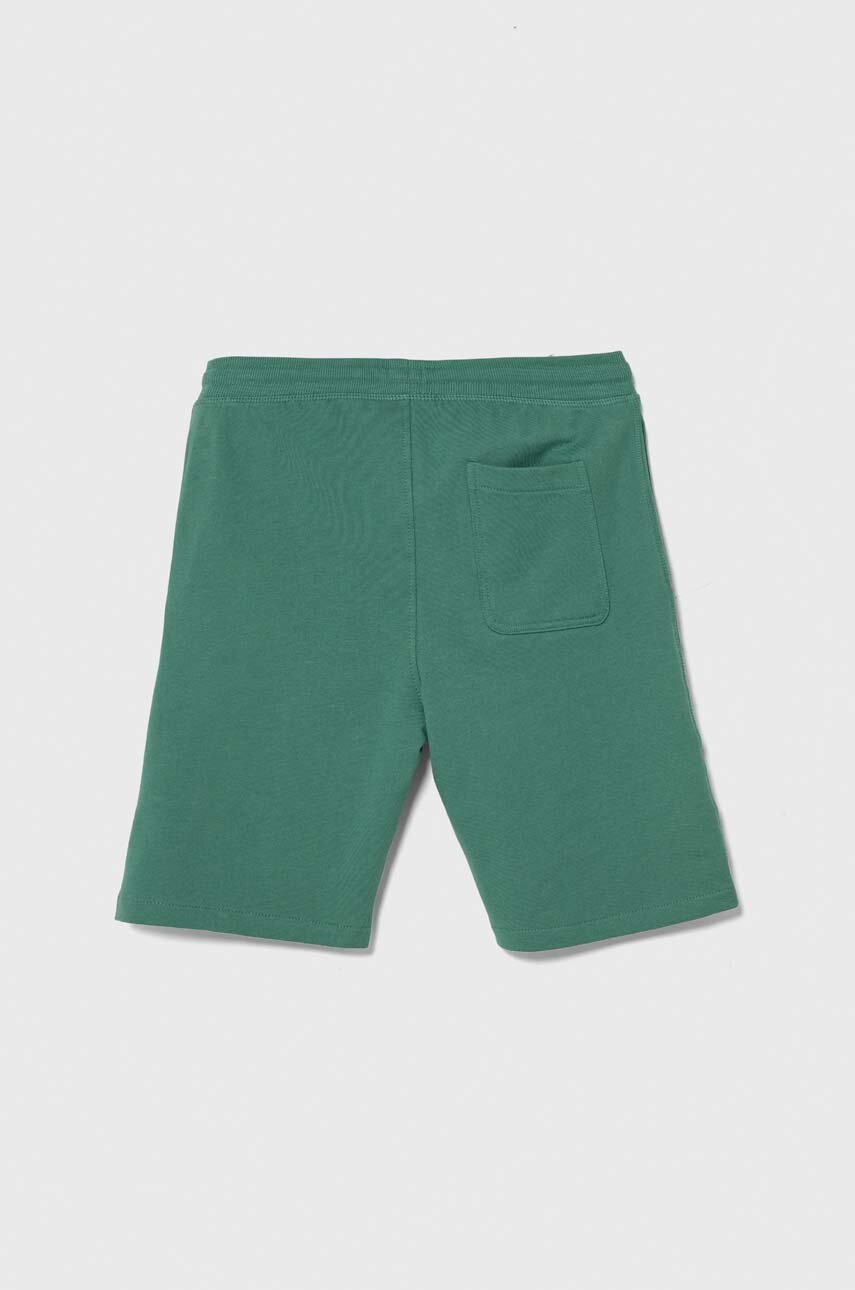 Детские хлопковые шорты Pepe Jeans NEW EDDIE SHORT цвет зелёный регулируемая талия