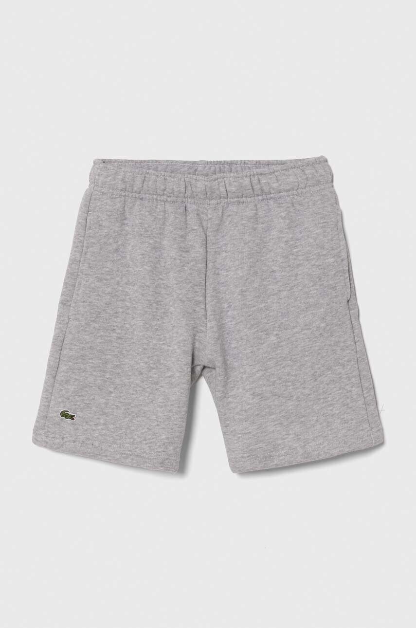 Lacoste pantaloni scurti copii culoarea gri, melanj, talie reglabila Lacoste pantaloni scurti copii culoarea gri, melanj, talie reglabila