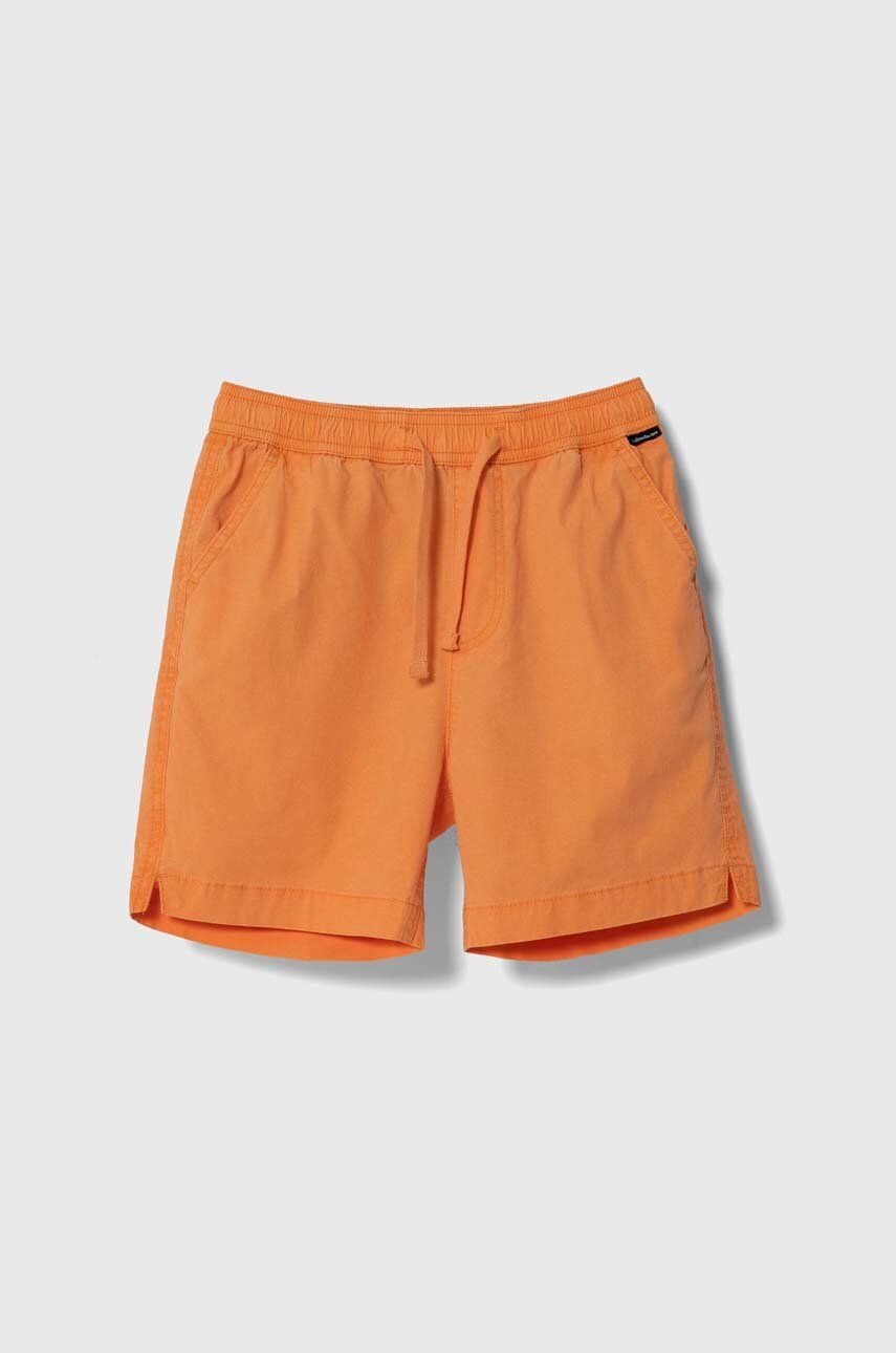 Quiksilver pantaloni scurti copii TAXER YOUTH culoarea portocaliu, talie reglabila