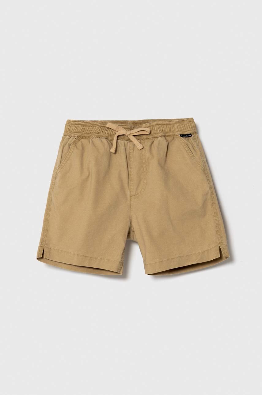 Quiksilver pantaloni scurti copii TAXER YOUTH culoarea bej, talie reglabila