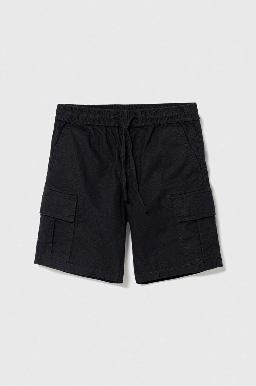 Quiksilver pantaloni scurti copii TAXERCARGOYTH culoarea negru, talie reglabila