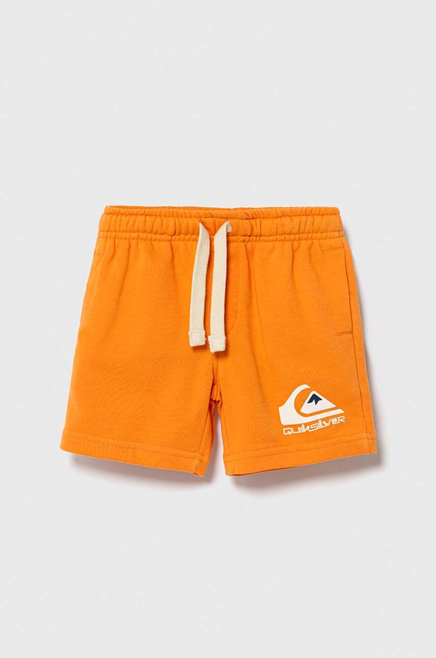 Quiksilver pantaloni scurti copii EASY DAY culoarea portocaliu