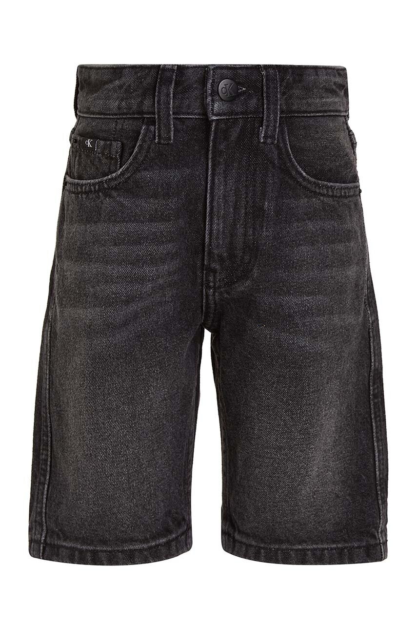 Детские джинсовые шорты Calvin Klein Jeans цвет чёрный Детские джинсовые шорты Calvin Klein Jeans цвет чёрный