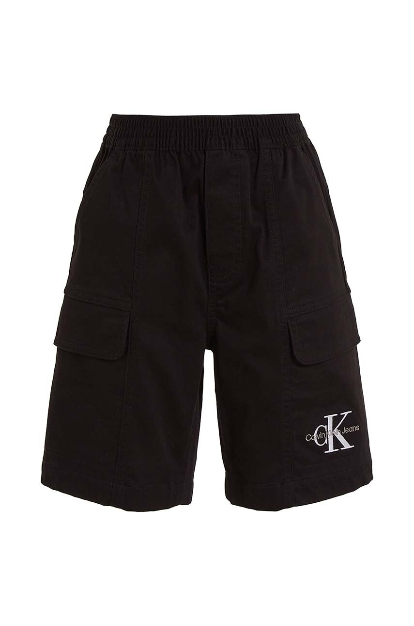 Дитячі шорти Calvin Klein Jeans колір чорний