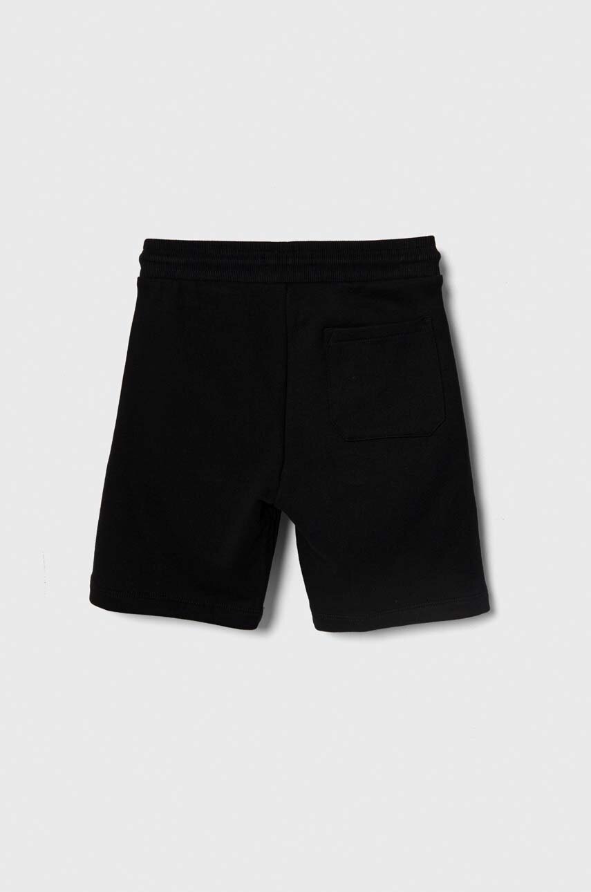 Детские хлопковые шорты Calvin Klein Jeans цвет чёрный регулируемая талия