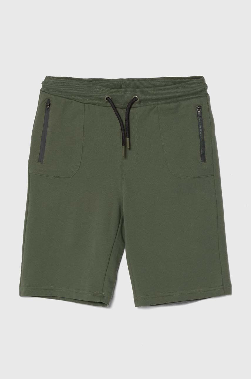 zippy pantaloni scurti copii culoarea verde, talie reglabila