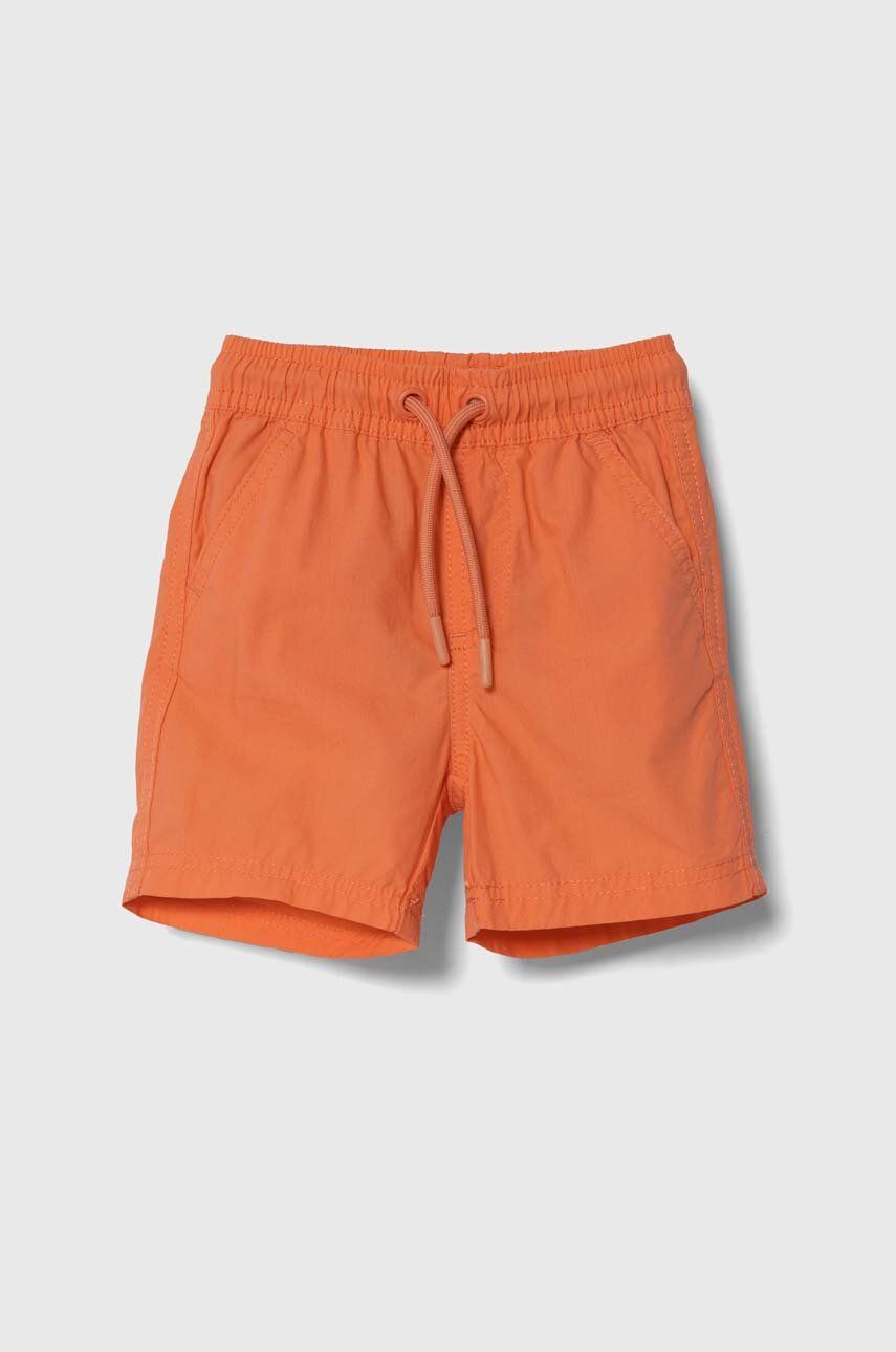 zippy pantaloni scurți din bumbac pentru bebeluși culoarea portocaliu, talie reglabila