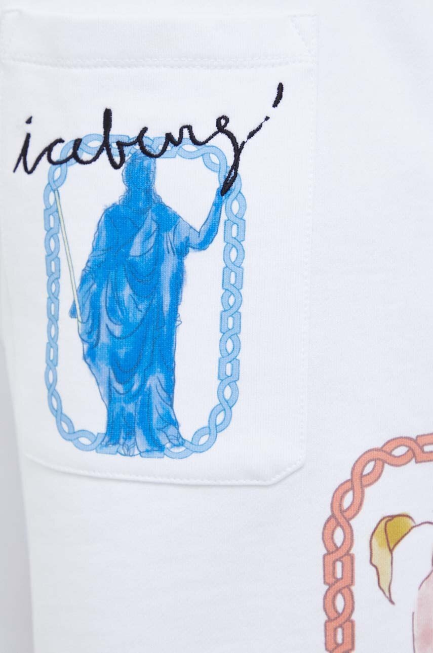 Βαμβακερό σορτσάκι Iceberg χρώμα: άσπρο φωτογραφία