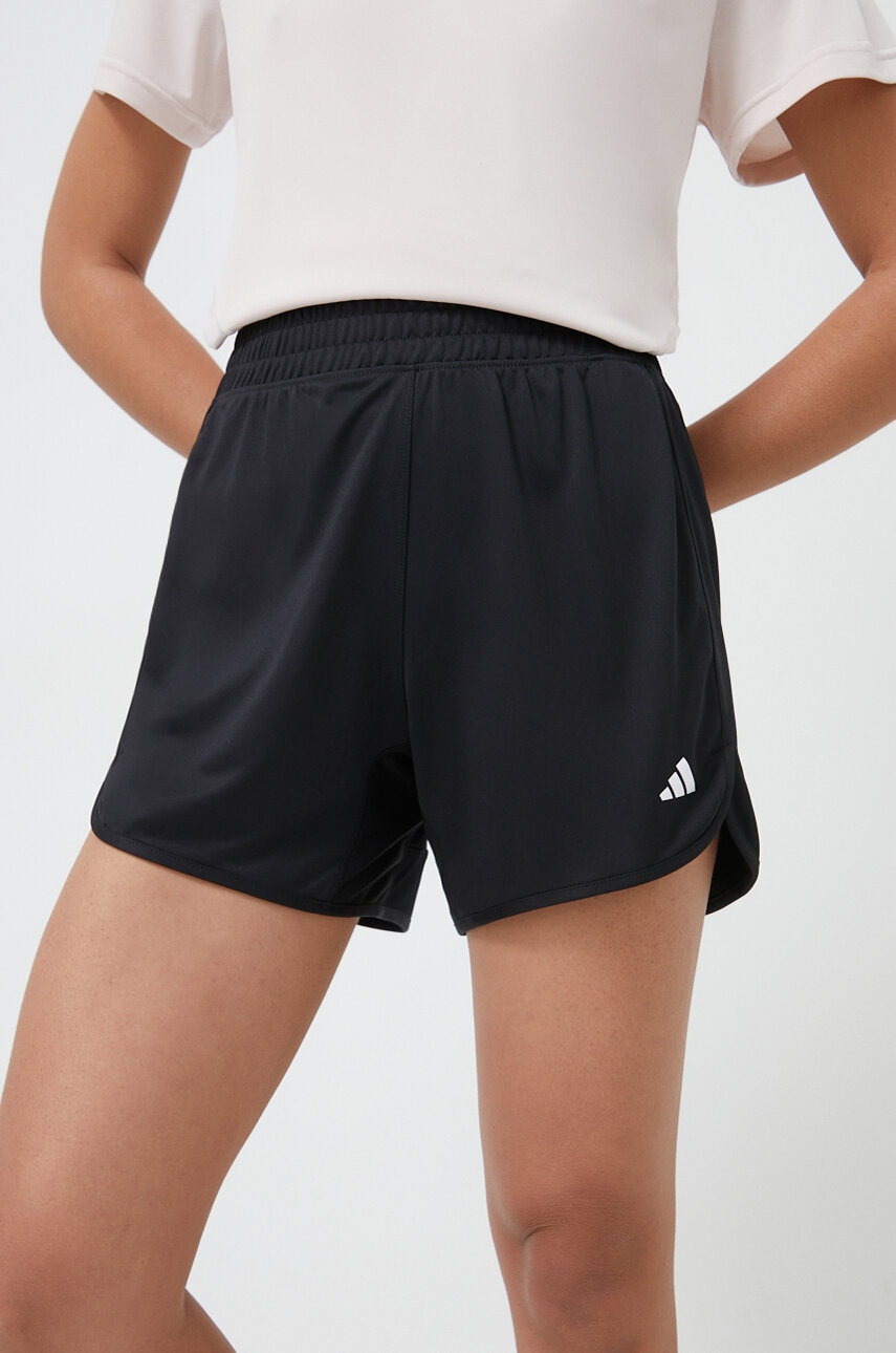 adidas Performance pantaloni scurți de antrenament Pacer culoarea negru, neted, high waist