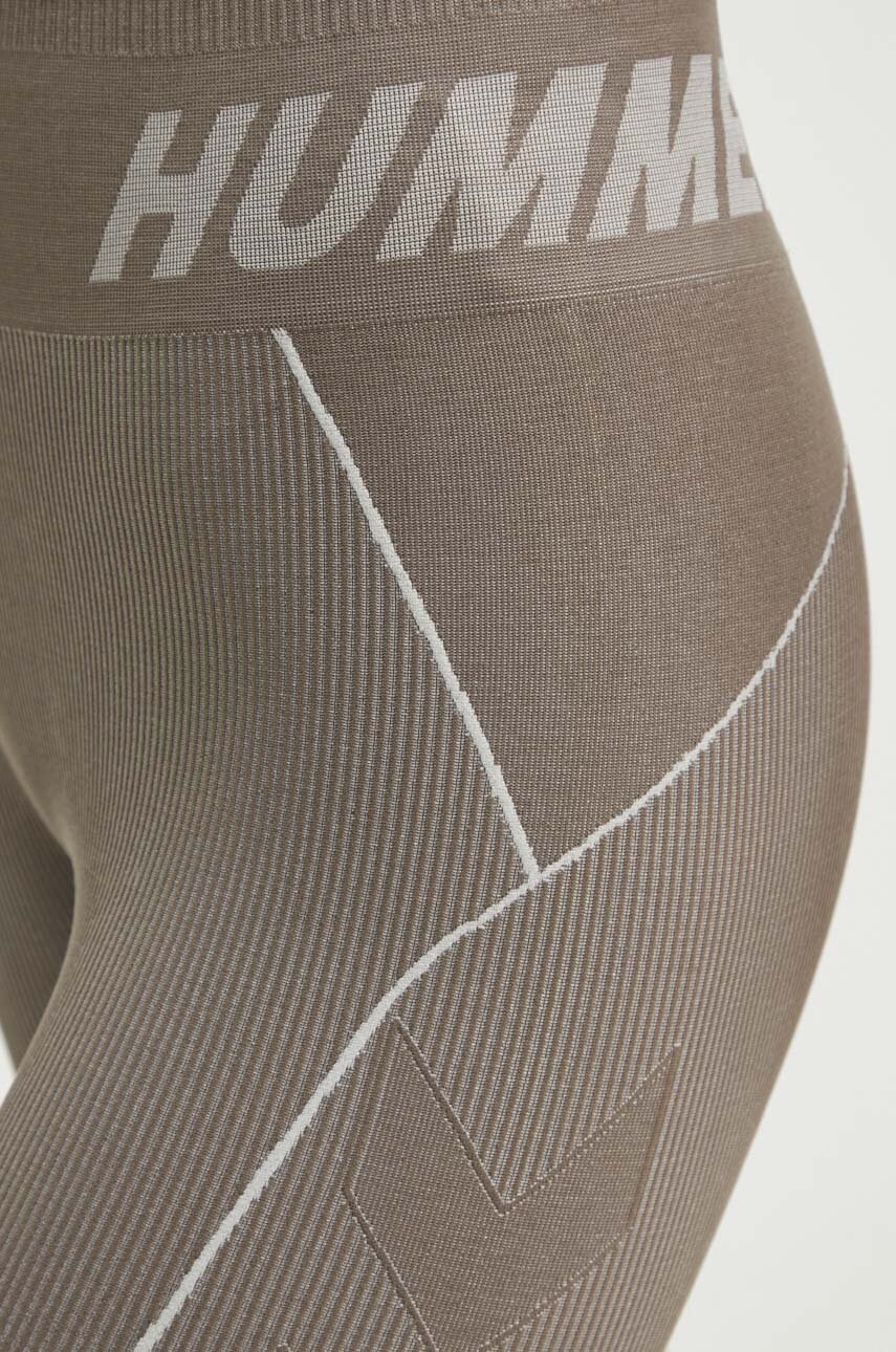 Σορτς προπόνησης Hummel Christel χρώμα: καφέ, 213755 φωτογραφία