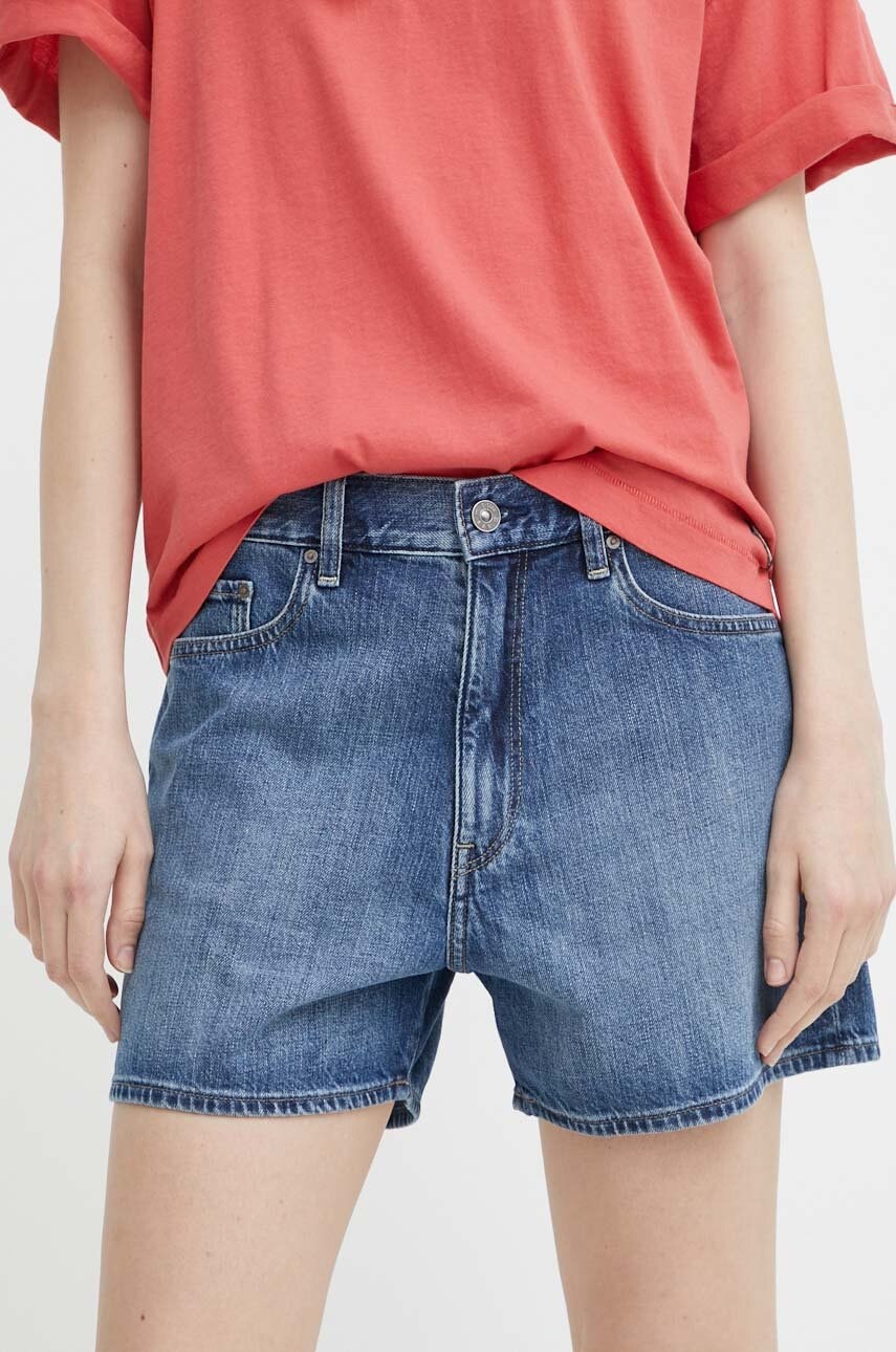 G-Star Raw pantaloni scurti jeans femei, neted, high waist G-Star Raw pantaloni scurti jeans femei, neted, high waist