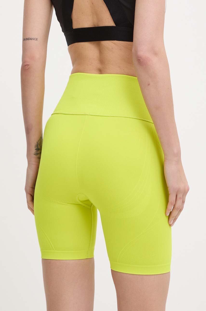 Puma edzős rövidnadrág Shapelux Seamless zöld, sima, magas derekú, 524386 termék 2. képe