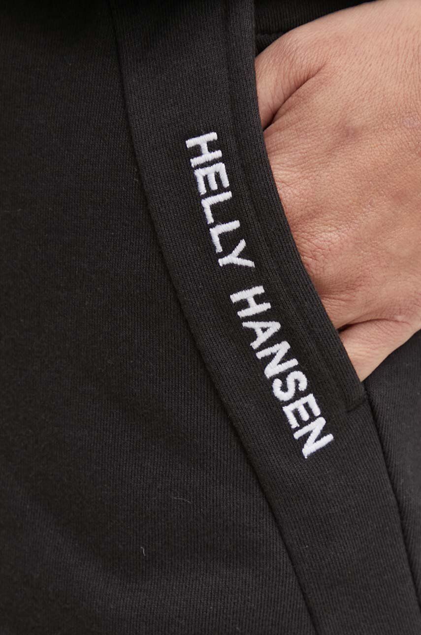 Kratke Hlače Helly Hansen Za žene, Boja: Crna, S Tiskom, Visoki Struk, 54081