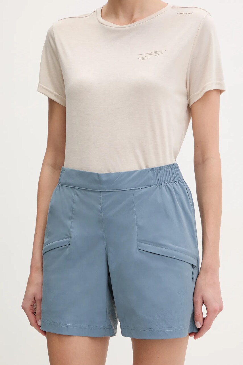Levně Outdoorové šortky Helly Hansen Elv Light modrá barva, high waist, 63304