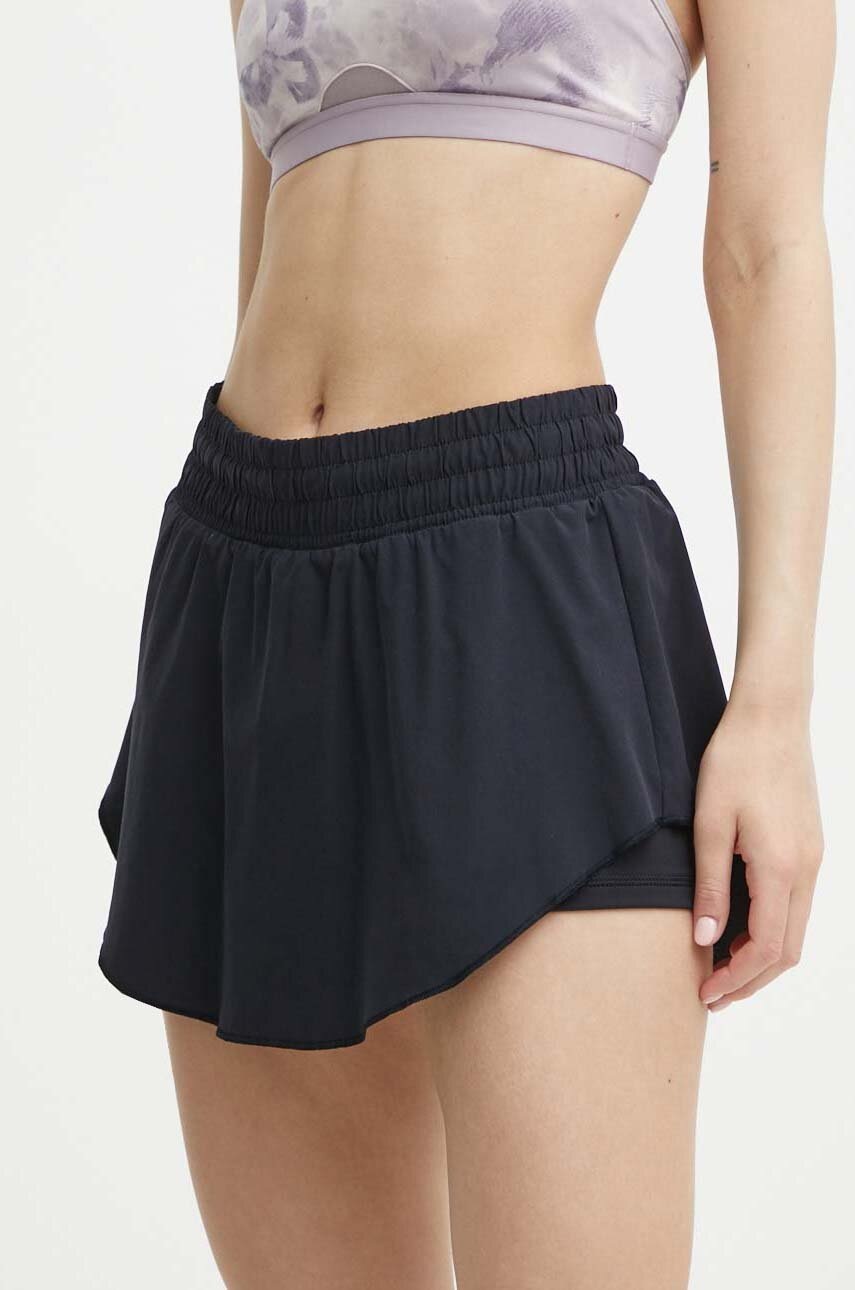 Under Armour fustă sport Flex culoarea negru, mini, evazati - SS24 SZD0M1 99X F1 Under Armour fustă sport Flex culoarea negru, mini, evazati