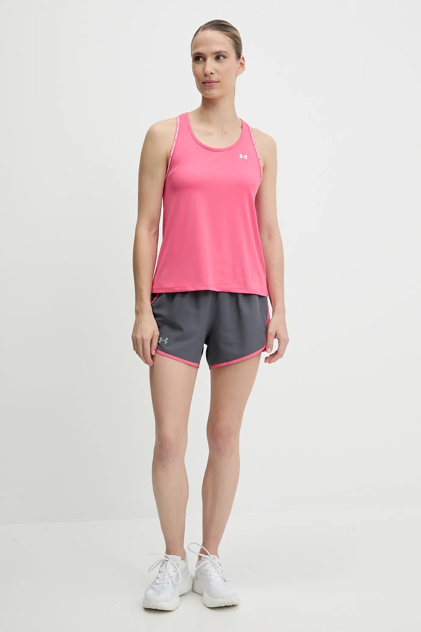 Σορτς τρεξίματος Under Armour Fly By χρώμα: κίτρινο φωτογραφία