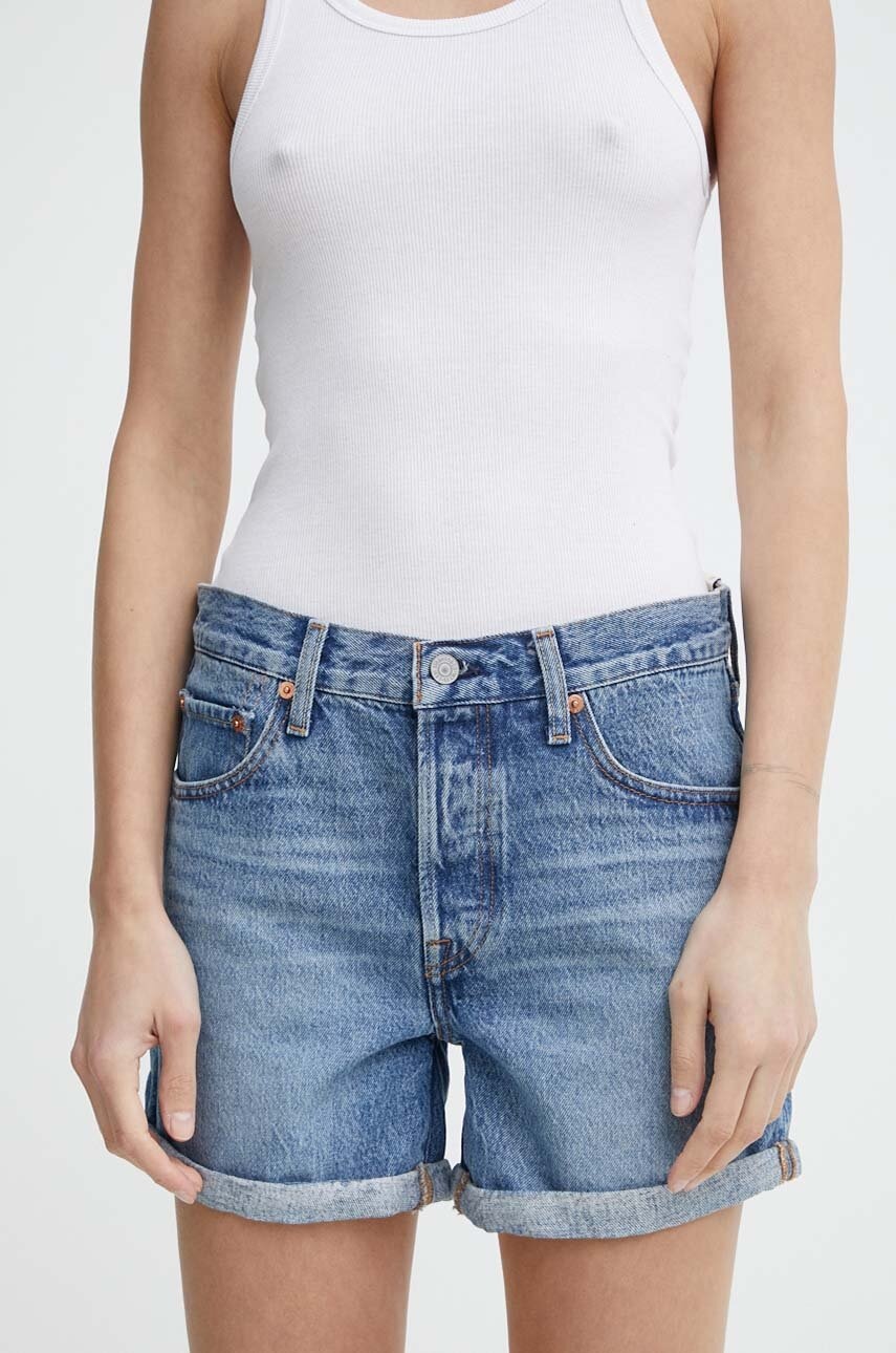 Levi's pantaloni scurti jeans femei, neted, high waist