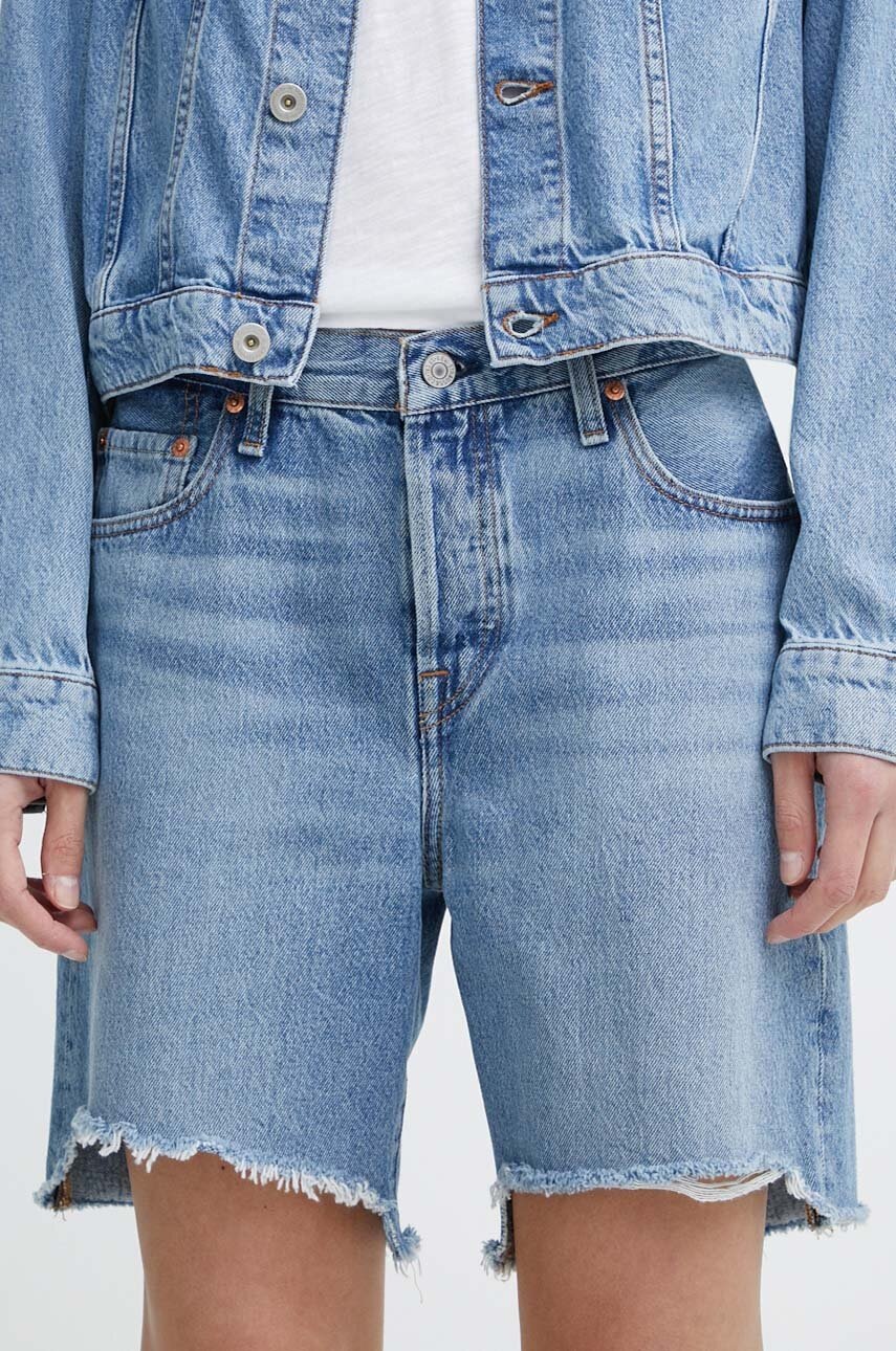 Levi's pantaloni scurti jeans femei, neted, high waist