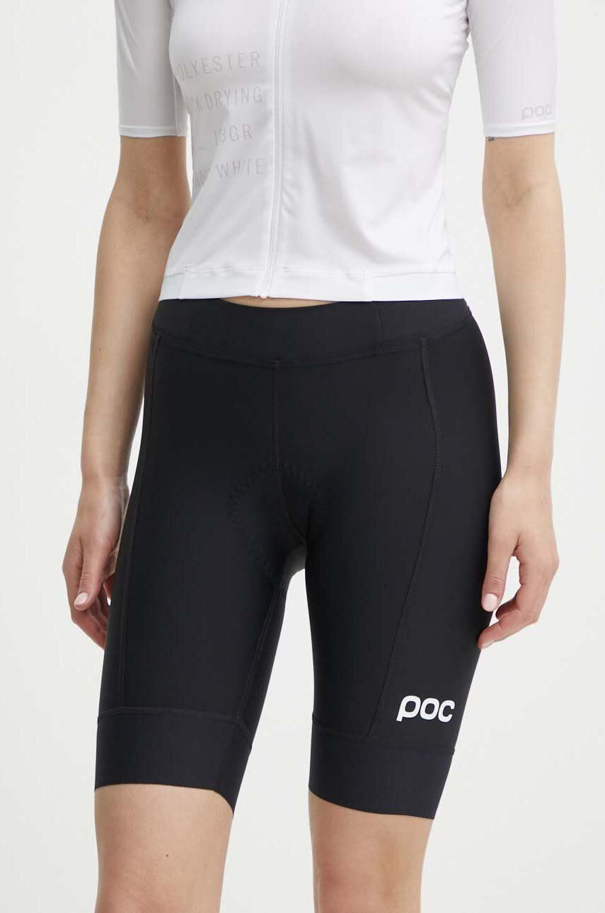 POC pantaloni scurți de ciclism Air Indoor culoarea negru, neted, medium waist