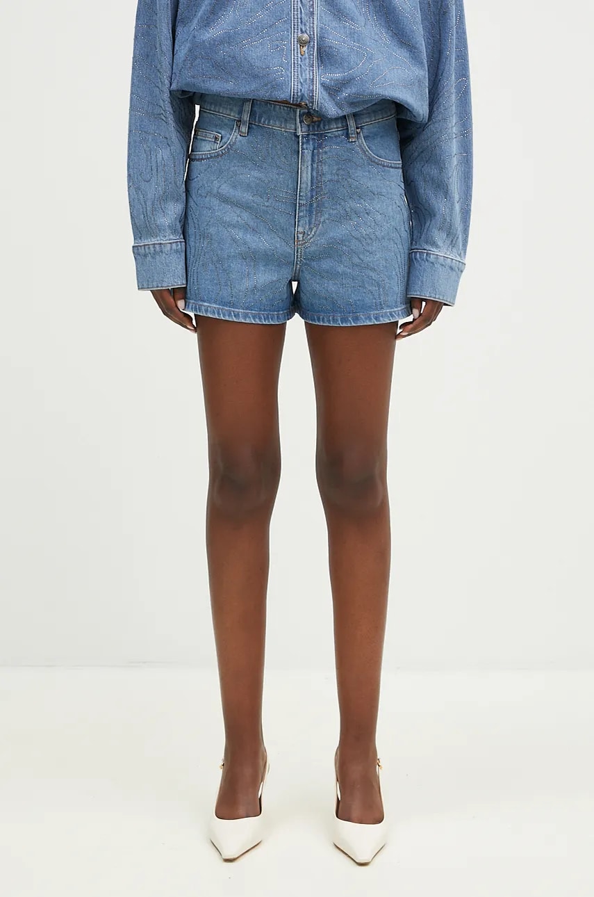 Rotate pantaloni scurți din denim Rhinestone Denim femei, modelator, high waist, 1126391468 Rotate pantaloni scurți din denim Rhinestone Denim femei, modelator, high waist, 1126391468