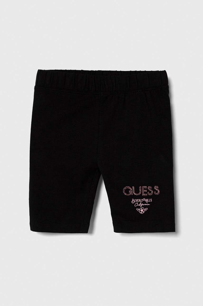 

Детские шорты Guess цвет чёрный с аппликацией