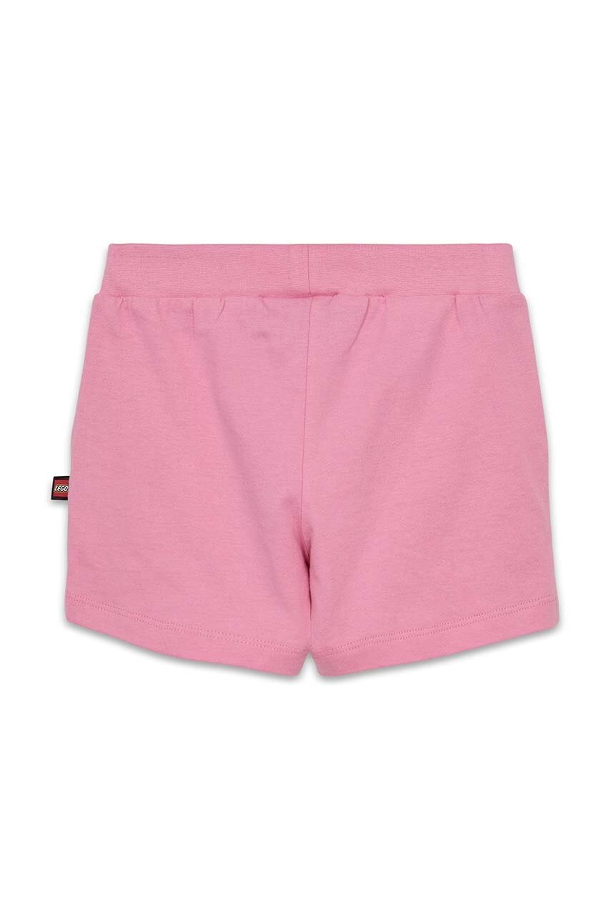 Детские хлопковые шорты Lego цвет розовый с принтом регулируемая талия Детские хлопковые шорты Lego цвет розовый с принтом регулируемая талия