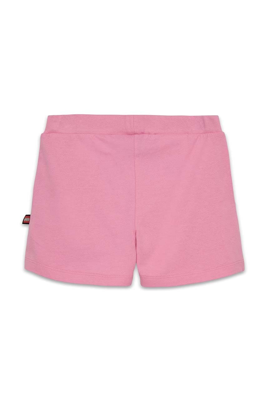 Детские хлопковые шорты Lego цвет розовый с узором Детские хлопковые шорты Lego цвет розовый с узором