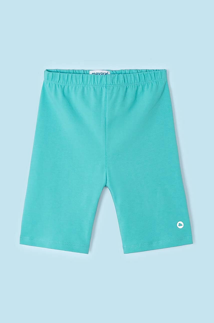 Mayoral pantaloni scurti copii culoarea verde, neted