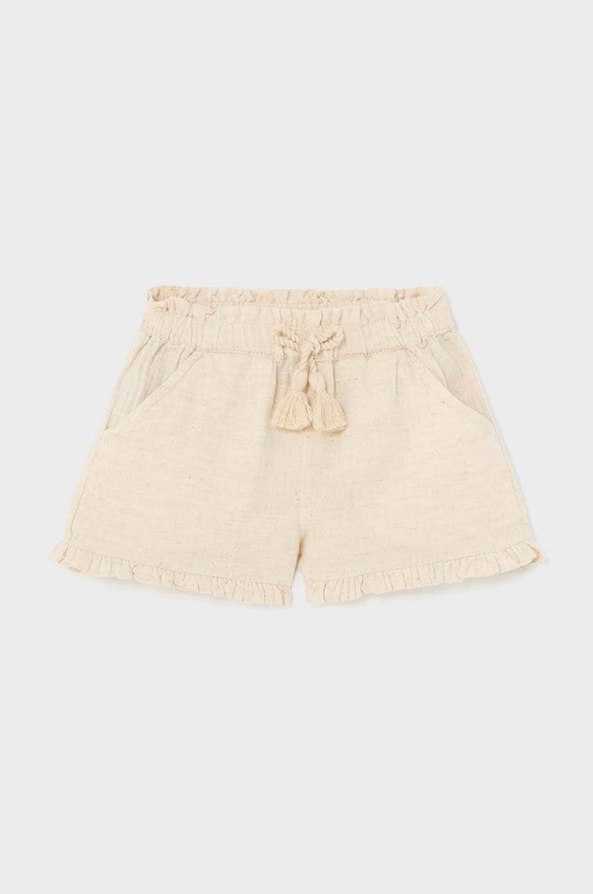 Mayoral pantaloni scurti bebe culoarea bej, neted Mayoral pantaloni scurti bebe culoarea bej, neted
