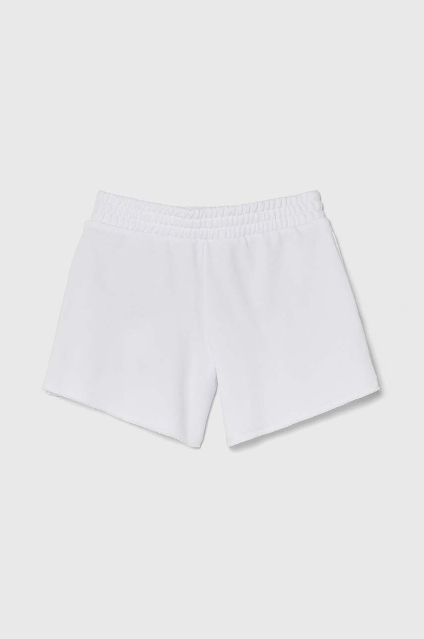 Дитячі шорти Guess колір білий з аплікацією