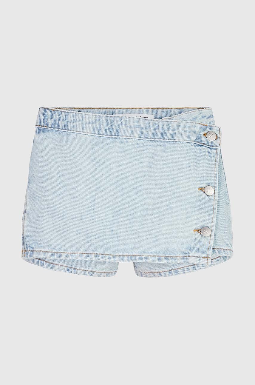 Детские джинсовые шорты Calvin Klein Jeans однотонные регулируемая талия