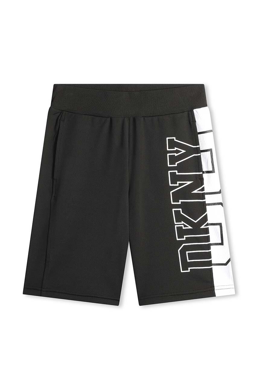 Детские шорты Dkny цвет чёрный с принтом