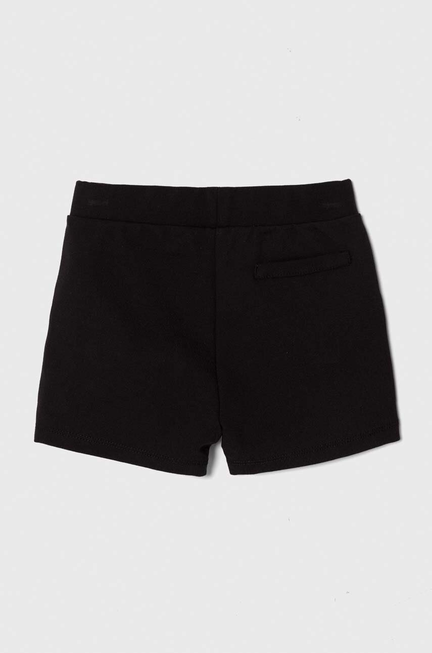 Дитячі шорти Calvin Klein Jeans колір чорний однотонні