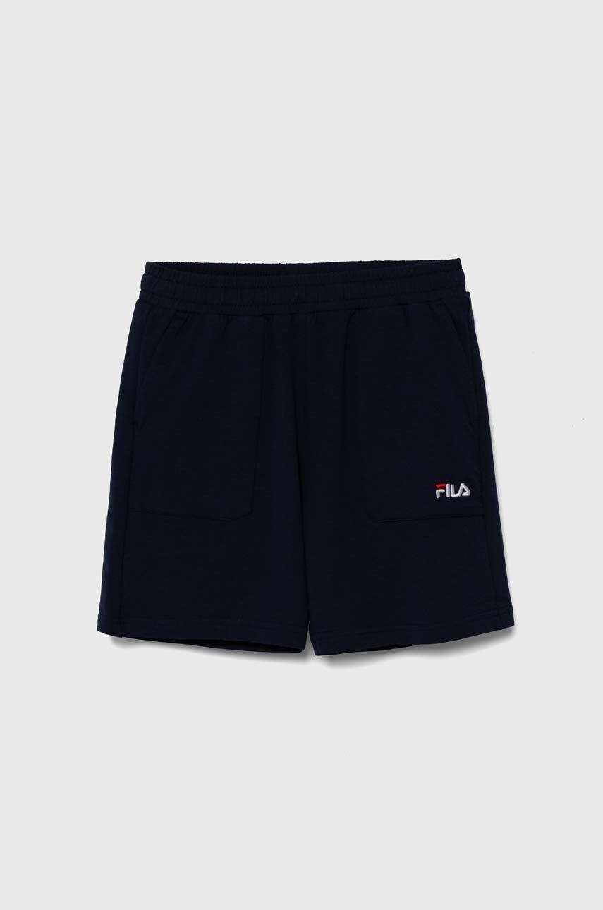 Fila pantaloni scurti copii LADBERGEN culoarea albastru marin, neted, talie reglabila