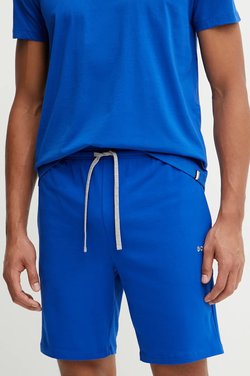 BOSS pantaloni scurti de lounge culoarea turcoaz, 50515314