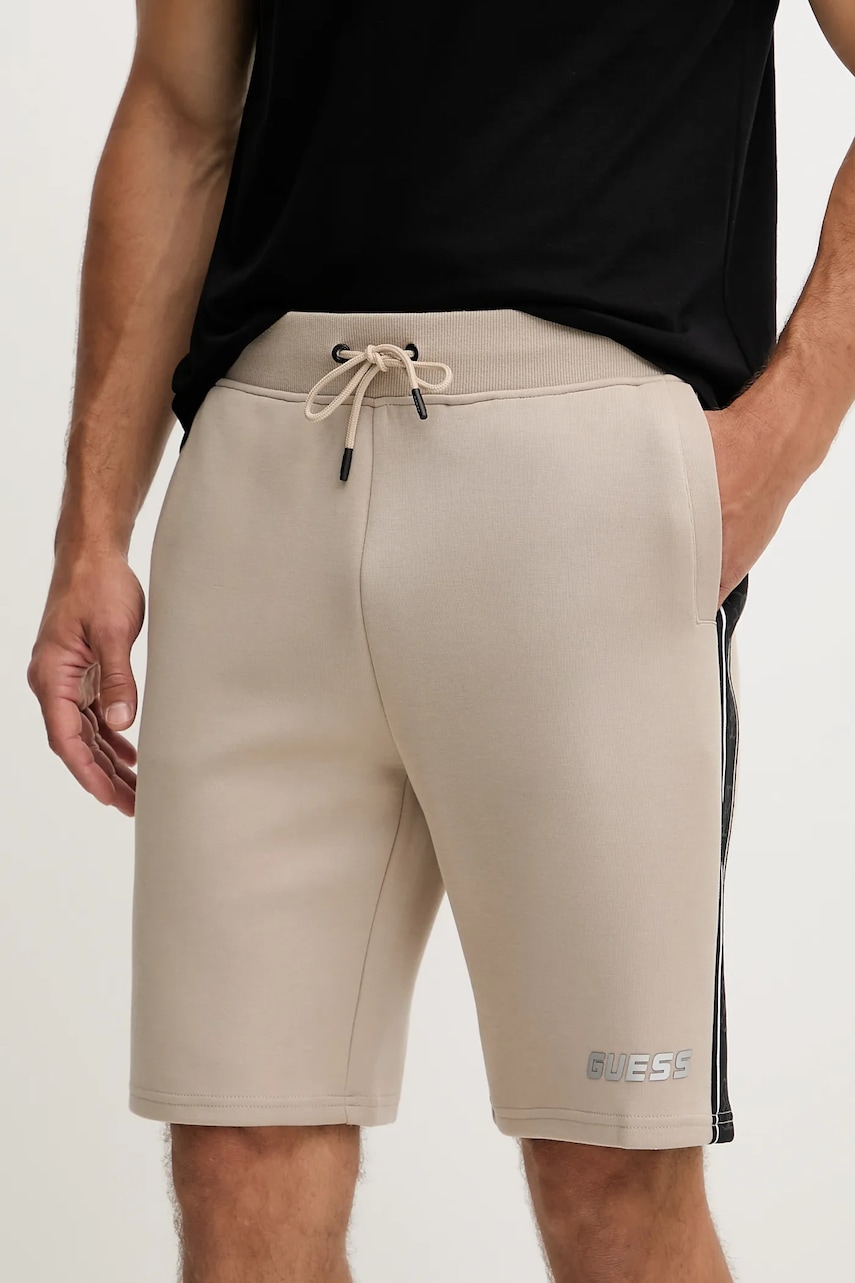 Guess szorty męskie kolor beżowy