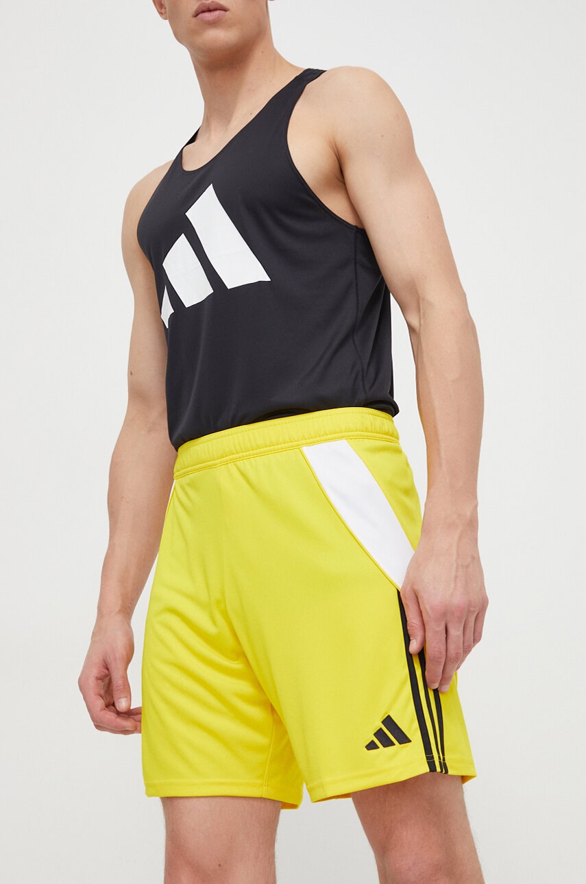 adidas Performance pantaloni scurți de antrenament Tiro 24 culoarea galben IS1409