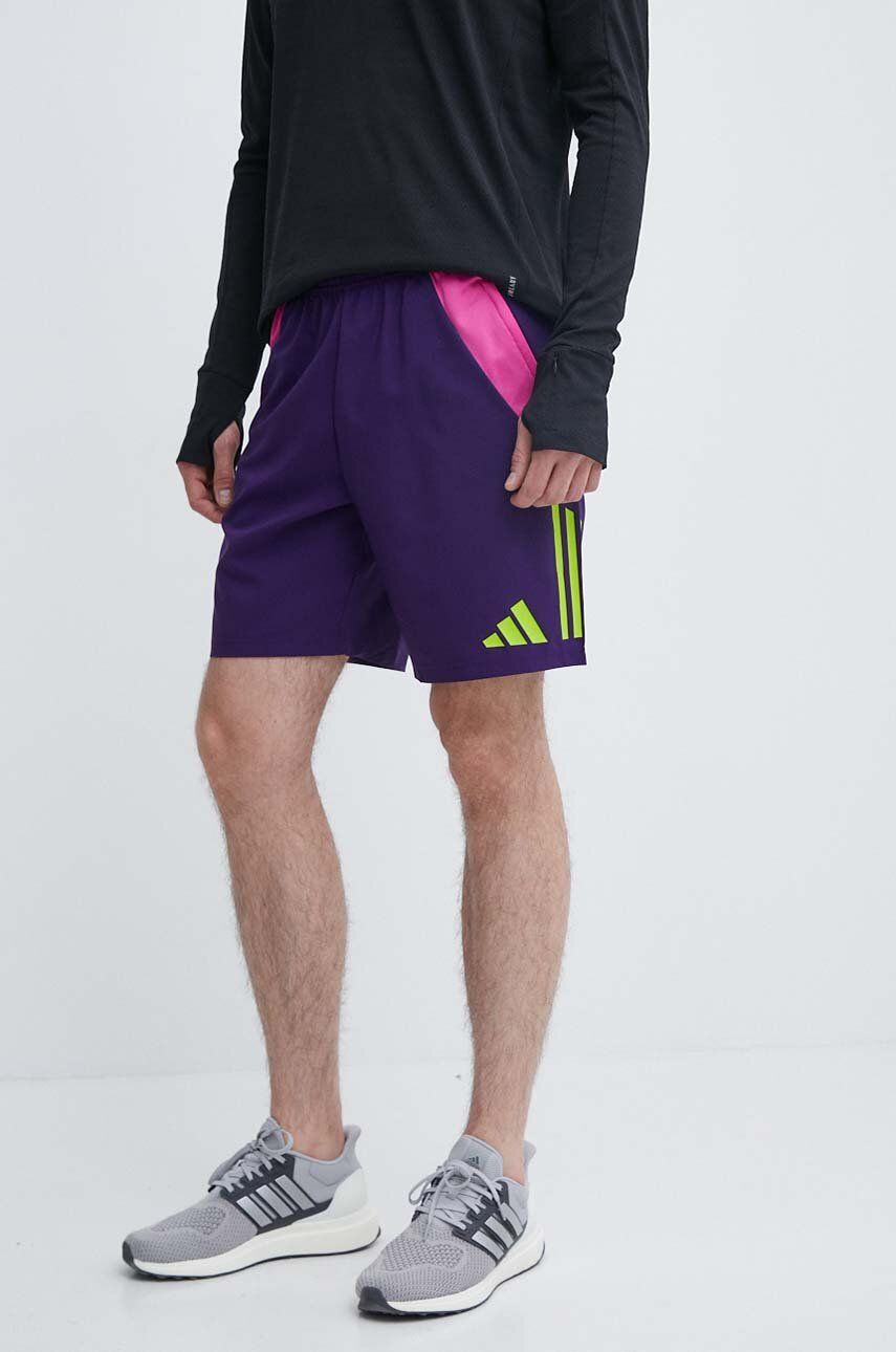 adidas Performance pantaloni scurți de antrenament Generation Predator Downtime culoarea violet, IT4824
