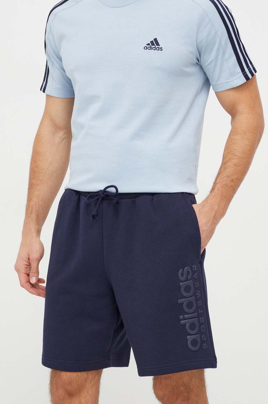 adidas pantaloni scurți bărbați, culoarea bleumarin IW1195
