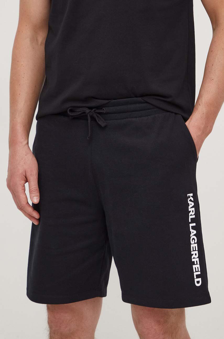 Karl Lagerfeld pantaloni scurti barbati, culoarea negru